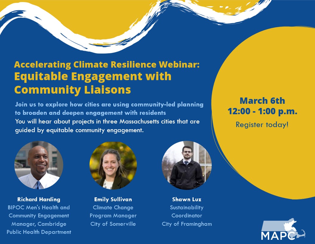 Accelerating Climate Resilience Webinar: Equitable Engagement with Community Liaisons @ Zoom (Virtual)